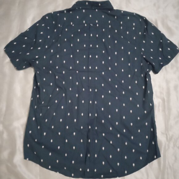 Ben Sherman men's shirt sizeXL blue short sleeves popsicle design work fun boho - Picture 2 of 10